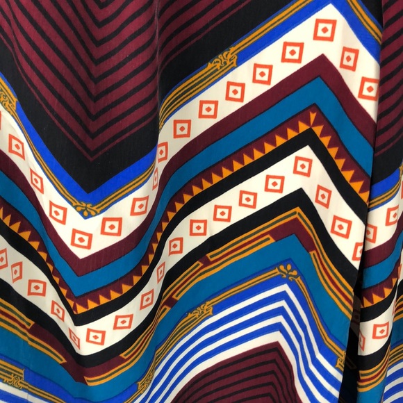 ASTR Y2K Wide Leg Chevron Pattern Cropped & Pleated Palazzo Pants - Size Medium - Picture 3 of 10